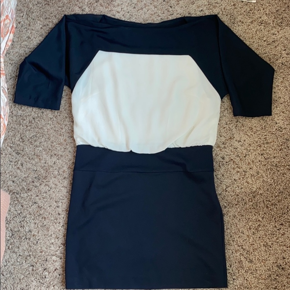The Loft Navy and White dress